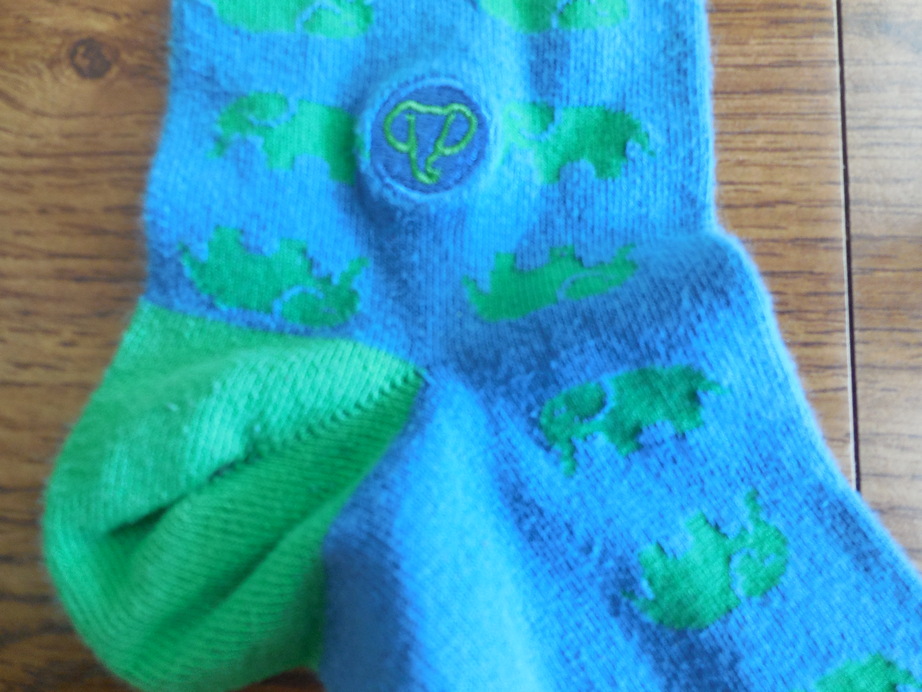 Socks with an elephant design